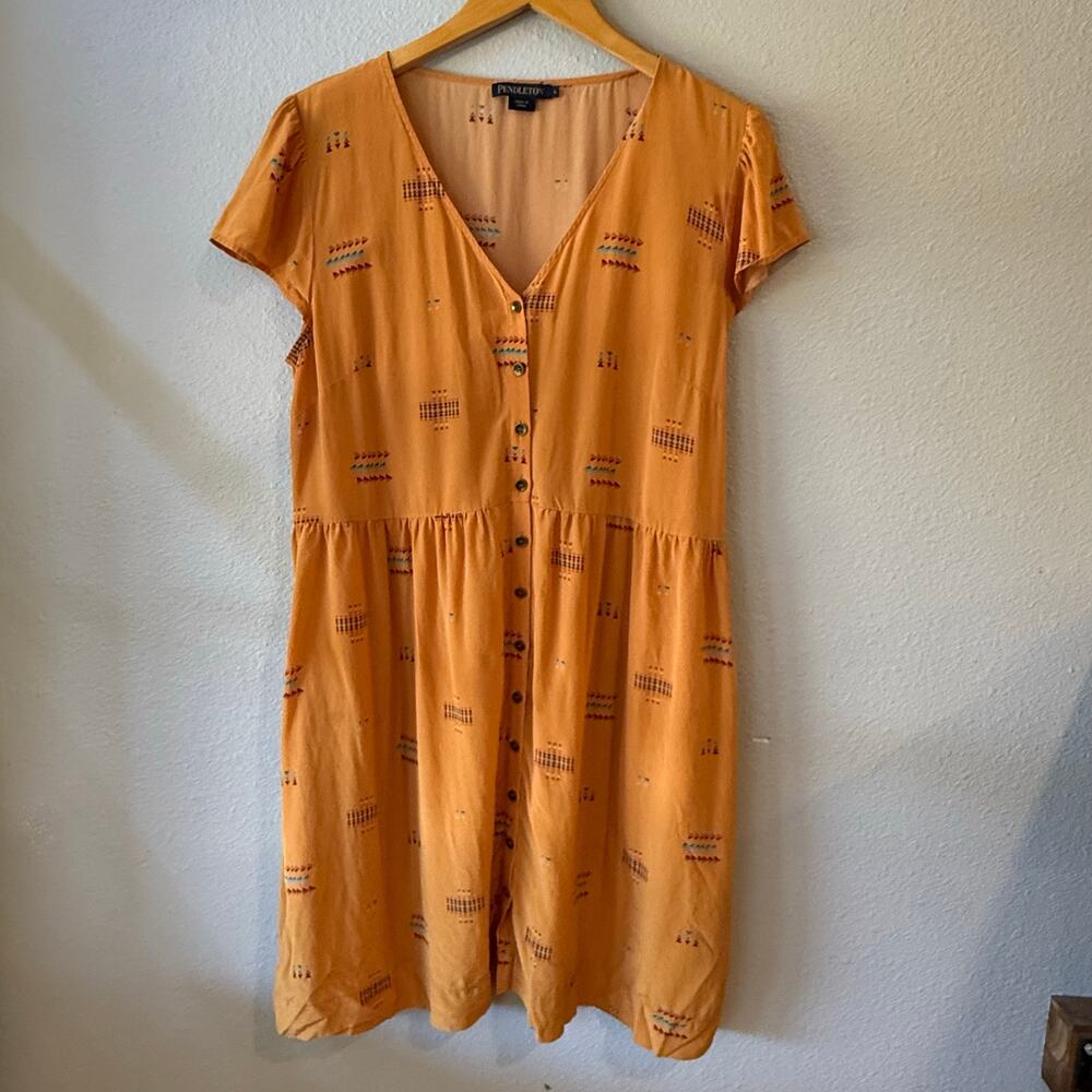 Pendleton Orange Midi Dress
